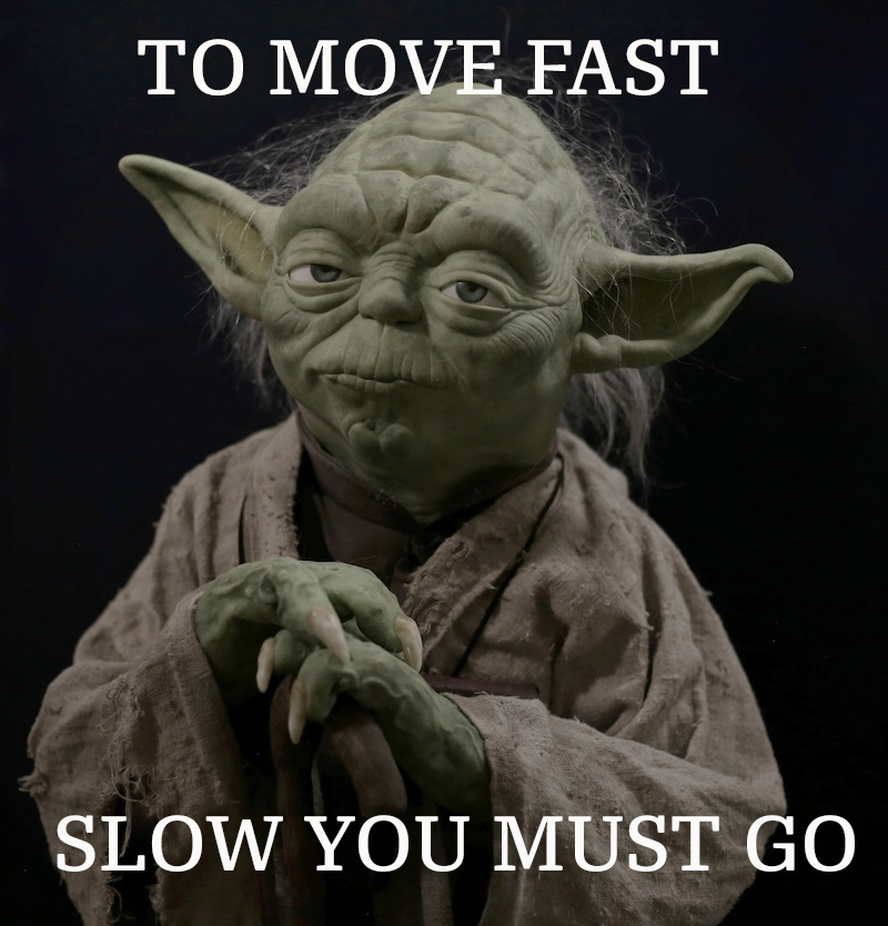 Yoda med kontrasten mellem hurtigt og langsomt AI-arbejde
